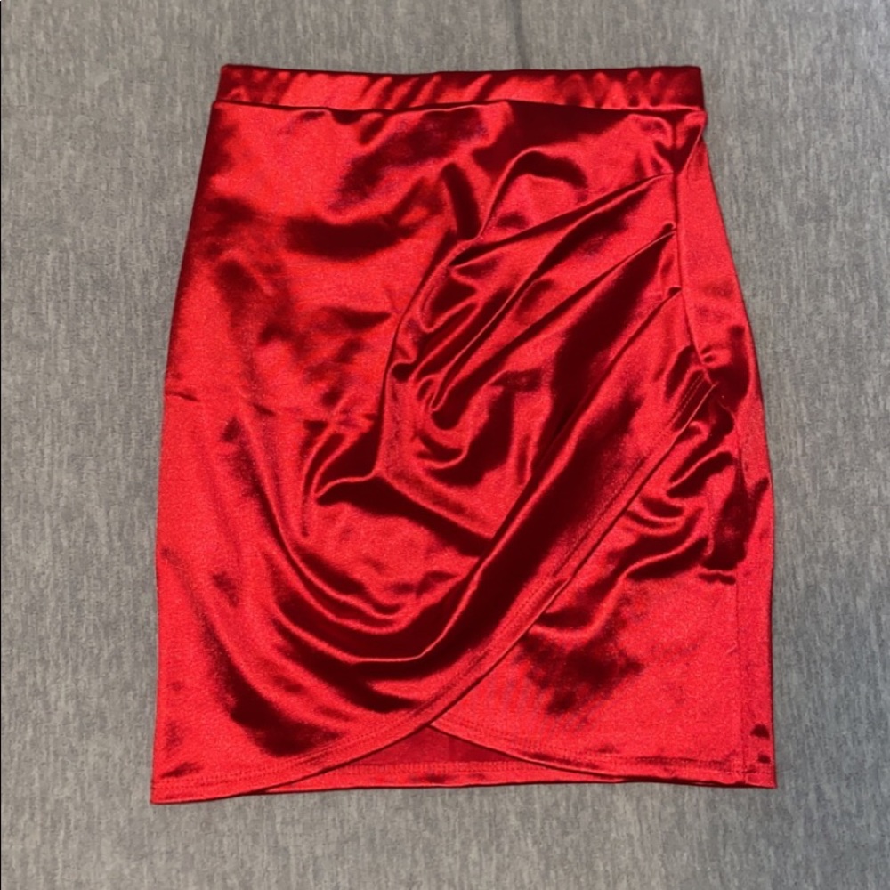 Faux Silk Skirt